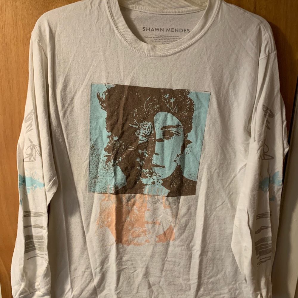 Shawn Mendes Album Cover White Long Shirt Urban Outfitters